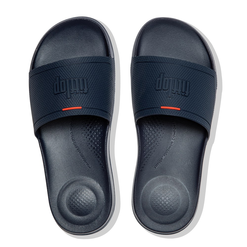 Fitflop Womens Slides - Iqushion Pool - Navy - 482-SZCWDN